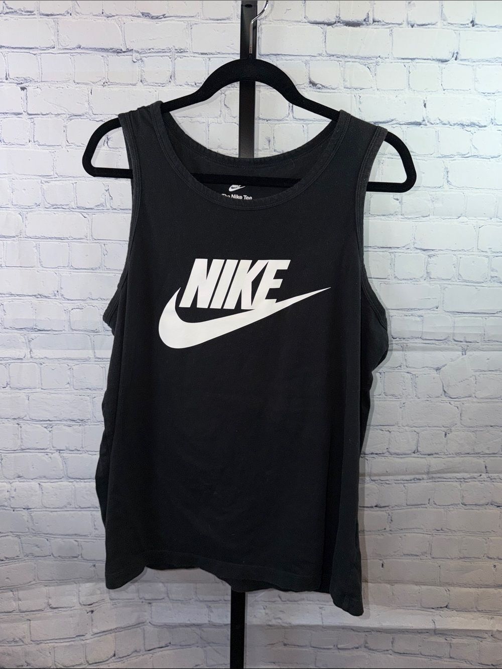 Nike Black Tank with White Swoosh Logo
